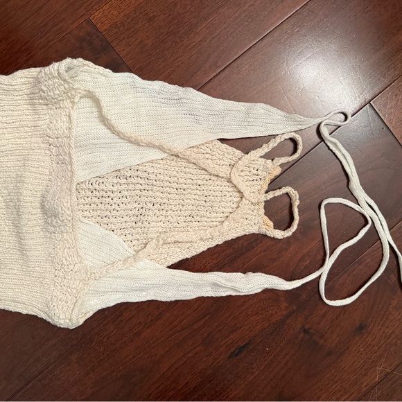 Free People Cream Knit Crop Top - Picture 4 of 5
